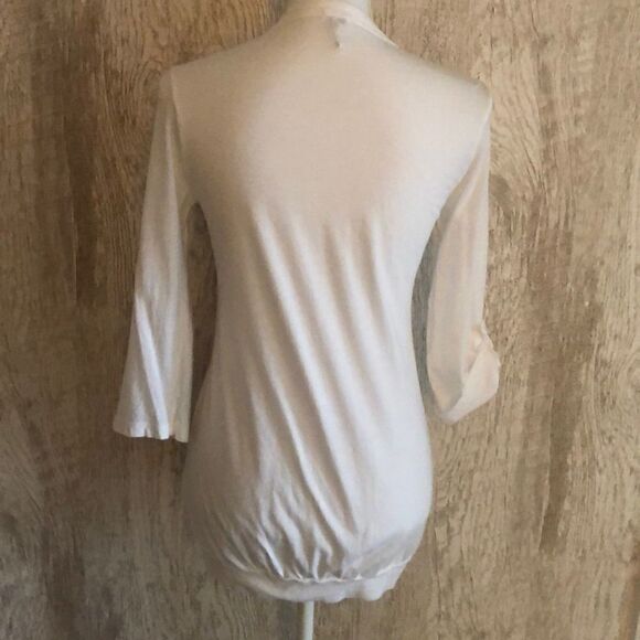 Splendid White 3/4 Sleeve Cardigan Shirt - Picture 6 of 8